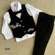 Load image into Gallery viewer, BT2252 🏎️ Vroom into Style – Classic Black Racer Suit for Little Speedsters! 🔥
