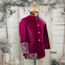 Load image into Gallery viewer, BT2635 Rani Pink Embroidered Sherwani for Baby Boy | Luxury Birthday &amp; Wedding Party Wear
