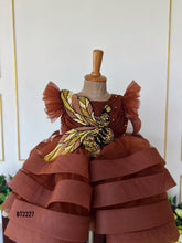 Load image into Gallery viewer, BT2227 Golden Bee Party Dress 🐝✨ For Little Divas

