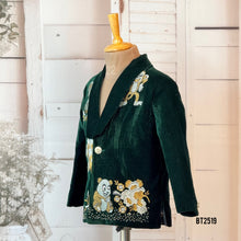 Load image into Gallery viewer, BT2519 Forest Green Animal Embroidered Baby Boy Blazer for Birthday &amp; Party Wear
