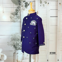 Load image into Gallery viewer, BT2509 Royal Blue Elephant Embroidered Baby Boy Indo-Western | Luxury Party &amp; Wedding Outfit
