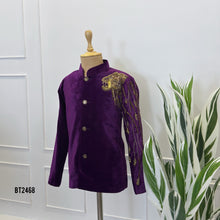 Load image into Gallery viewer, 🐯 BT2468 Royal Panther Baby Boy Velvet Jodhpuri Suit
