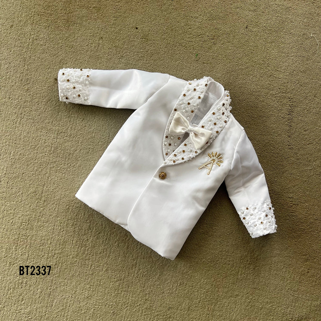 BT2337 🤍 Little Prince White Tuxedo – A Royal Statement ✨🎩