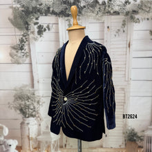 Load image into Gallery viewer, BT2624 Midnight Starburst Handwork Blazer for Baby Boy | Luxury Birthday &amp; Party Wear
