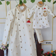 Load image into Gallery viewer, BT2253 👑 Majestic Dad-Son Royal Sherwani Set – A Regal Duo for Special Celebrations! 👑✨
