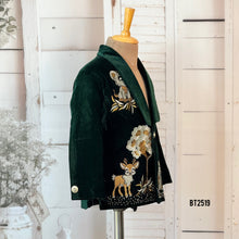 Load image into Gallery viewer, BT2519 Forest Green Animal Embroidered Baby Boy Blazer for Birthday &amp; Party Wear
