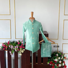Load image into Gallery viewer, BT2310 🌿 Regal Mint Sherwani – A Royal Look for Your Little Prince! 👑✨
