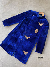 Load image into Gallery viewer, BT2195 Royal Blue Eagle Boys Party Wear Sherwani: Bold and Majestic Look 🦅✨
