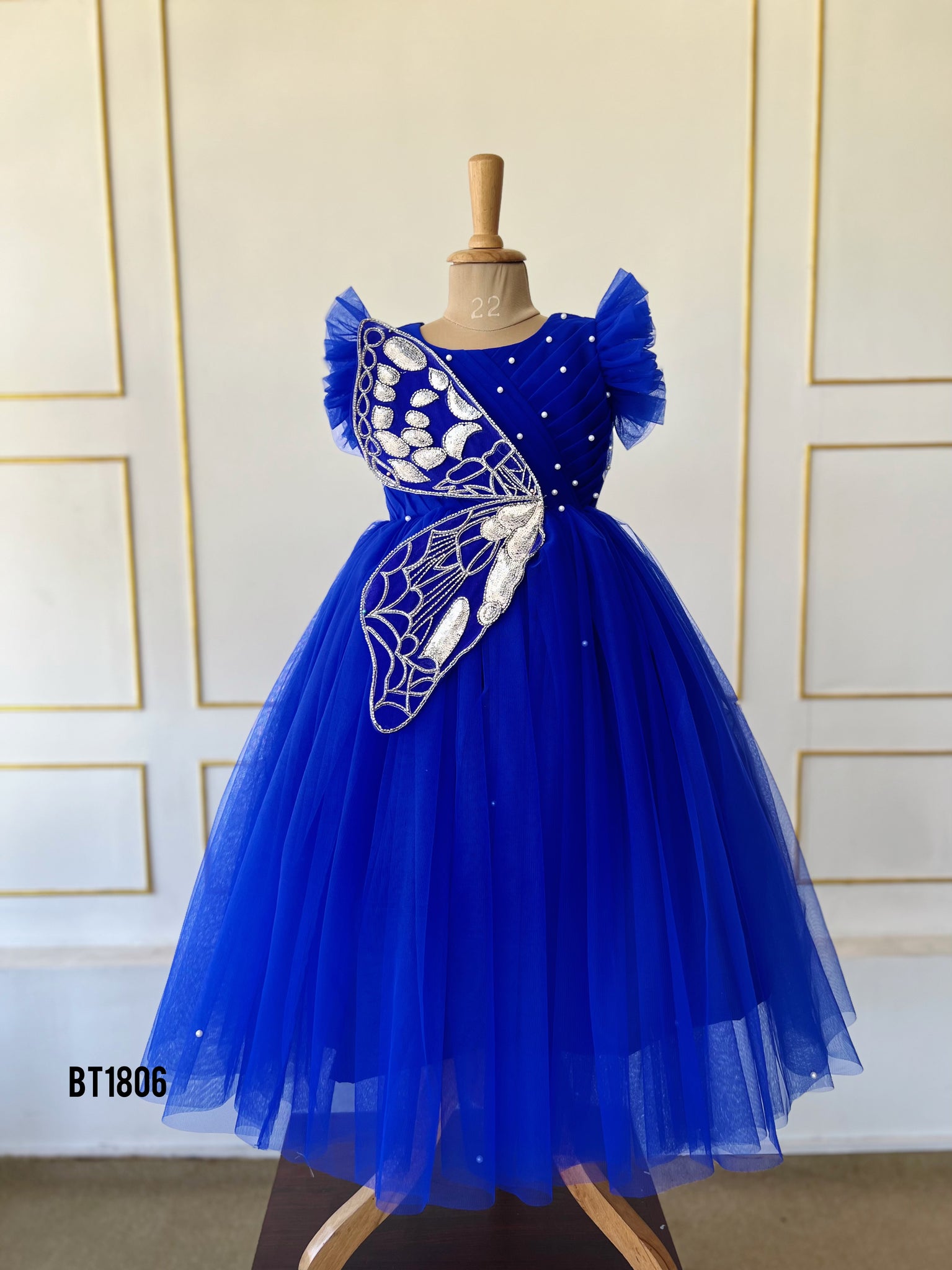 formal royal blue dress Velvi - Eclipse Gown - Royal Blue - V-neck Sequin Dress