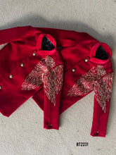 Load image into Gallery viewer, BT2231 🔥 Majestic Red Jodhpuri – Dress Your Little Prince Like Royalty! 👑❤️
