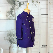 Load image into Gallery viewer, BT2509 Royal Blue Elephant Embroidered Baby Boy Indo-Western | Luxury Party &amp; Wedding Outfit
