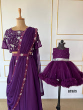 Load image into Gallery viewer, BT1679 Designer Gown For Mother For Twinning
