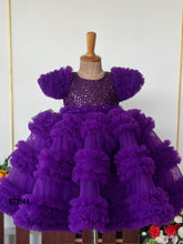 Load image into Gallery viewer, BT2144  Royal Plum Ruffle Dream Dress 💜👑
