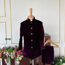 Load image into Gallery viewer, BT2318  Majestic Velvet Sherwani – A Regal Look for Your Prince 🤵✨
