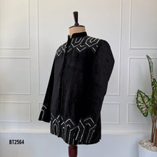 Load image into Gallery viewer, BT2564 Black Velvet Royal Geometric Sherwani
