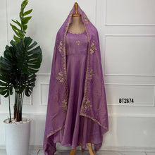 Load image into Gallery viewer, BT2674 Lavender Designer Mom &amp; Daughter Party Wear Gown with Dupatta
