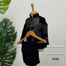 Load image into Gallery viewer, BT2683 Midnight Bloom Butterfly Designer Blazer for Baby Boys
