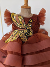 Load image into Gallery viewer, BT2227 Golden Bee Party Dress 🐝✨ For Little Divas
