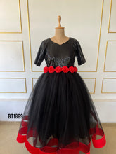 Load image into Gallery viewer, BT1889 Crimson Charm Layered Dress - Radiant Rosette
