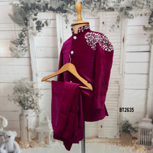 Load image into Gallery viewer, BT2635 Rani Pink Embroidered Sherwani for Baby Boy | Luxury Birthday &amp; Wedding Party Wear
