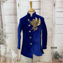 Load image into Gallery viewer, BT2630 Royal Blue Pegasus Embroidery Sherwani for Baby Boy | Luxury Birthday &amp; Wedding Outfit
