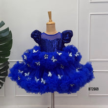 Load image into Gallery viewer, BT2669 Royal Blue Butterfly Tutu Birthday Dress for Baby Girls

