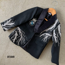 Load image into Gallery viewer, BT2049 Black Premium Party Wear Blazer for Boys – Special Occasion Outfit  🌟👑
