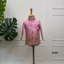 Load image into Gallery viewer, BT2657 Royal Pink Elephant Embroidered Designer Baby Boy Sherwani
