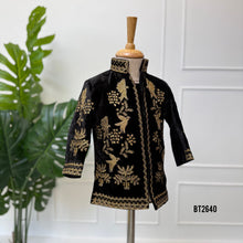 Load image into Gallery viewer, BT2640 Royal Black Embroidered Sherwani for Baby Boy | Luxury Wedding &amp; Birthday Party Wear
