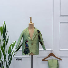 Load image into Gallery viewer, BT2442 Designer Baby Boy Party Wear Blazer with Peacock Handwork
