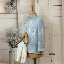 Load image into Gallery viewer, BT2542 Sky Blue Embroidered Jacket | Elegant Festive Wear for Little Boys
