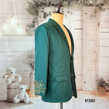 Load image into Gallery viewer, BT2503 Emerald Green Embroidered Dad Blazer | Luxury Party &amp; Wedding Outfit
