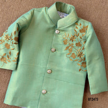 Load image into Gallery viewer, 💚 BT2473 Mint Green Floral Embroidered Jodhpuri for Baby Boys
