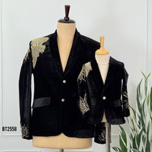 Load image into Gallery viewer, BT2548 Royal Blue Lion Embroidered Designer Coat for Dad (Copy)
