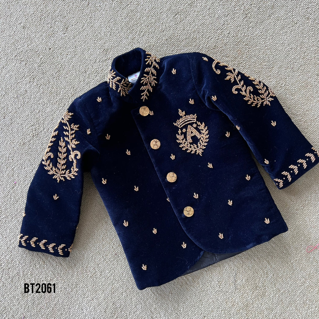 BT2061 🌟 Royal Prince-Inspired Velvet Party Wear Suit for Little Boys🌟