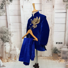 Load image into Gallery viewer, BT2630 Royal Blue Pegasus Embroidery Sherwani for Baby Boy | Luxury Birthday &amp; Wedding Outfit
