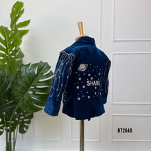 Load image into Gallery viewer, BT2648 Royal Blue Velvet Designer Blazer Set for Baby Boys

