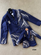 Load image into Gallery viewer, BT2083 🌌 Little Prince’s Navy Charm Party Wear Blazer For Little Boys 👑
