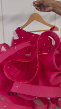 Load and play video in Gallery viewer, BT1613 Bouncy Pearl Birthday Party Wear Frock For Baby Girls
