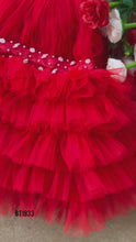 Load and play video in Gallery viewer, BT1833 Radiant Ruby: Baby&#39;s Ruffle Fiesta Dress
