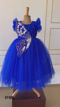 Load and play video in Gallery viewer, BT1806 Sapphire Flutter: Enchanting Blue Butterfly Princess Gown
