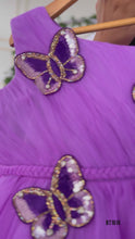 Load and play video in Gallery viewer, BT1618 Butterfly Whispers - Purple Sequined Party Gown
