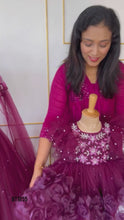 Load and play video in Gallery viewer, BT1855 Plum Princess Dress - Whirls of Whimsy in Deep Purple!
