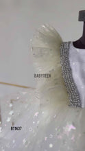Load and play video in Gallery viewer, BT1437 Star Theme White Party Wear Frock

