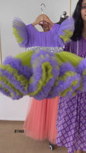 Load and play video in Gallery viewer, BT1466 Enchanted Evening Princess Dress for Babies
