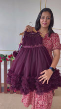 Load and play video in Gallery viewer, BT1507 Hand work Halter Neck Ruffles Frock
