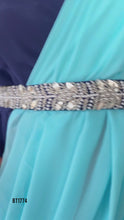 Load and play video in Gallery viewer, BT1774 Celestial Elegance: Royal Blue &amp; Serenity Mommy &amp; Me Gowns
