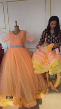 Load and play video in Gallery viewer, BT1864 Sunkissed Elegance: Sunset Glow Party Frock
