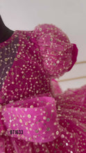 Load and play video in Gallery viewer, BT1633 Bling Party Wear Frock For Baby Girls

