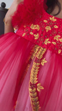 Load and play video in Gallery viewer, BT1522 Twinkle in Red – Baby&#39;s Festive Party Dress
